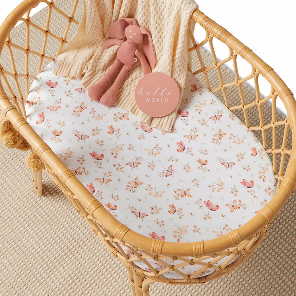 Snuggle Hunny / Bassinet Sheet - Butterfly