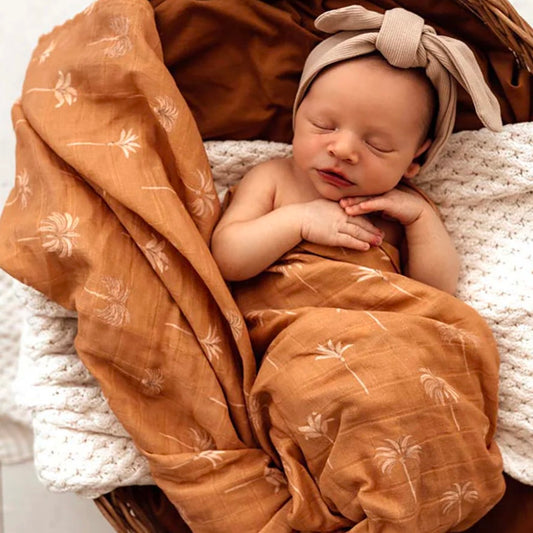 Snuggle Hunny / Muslin Wrap - Bronze Palm