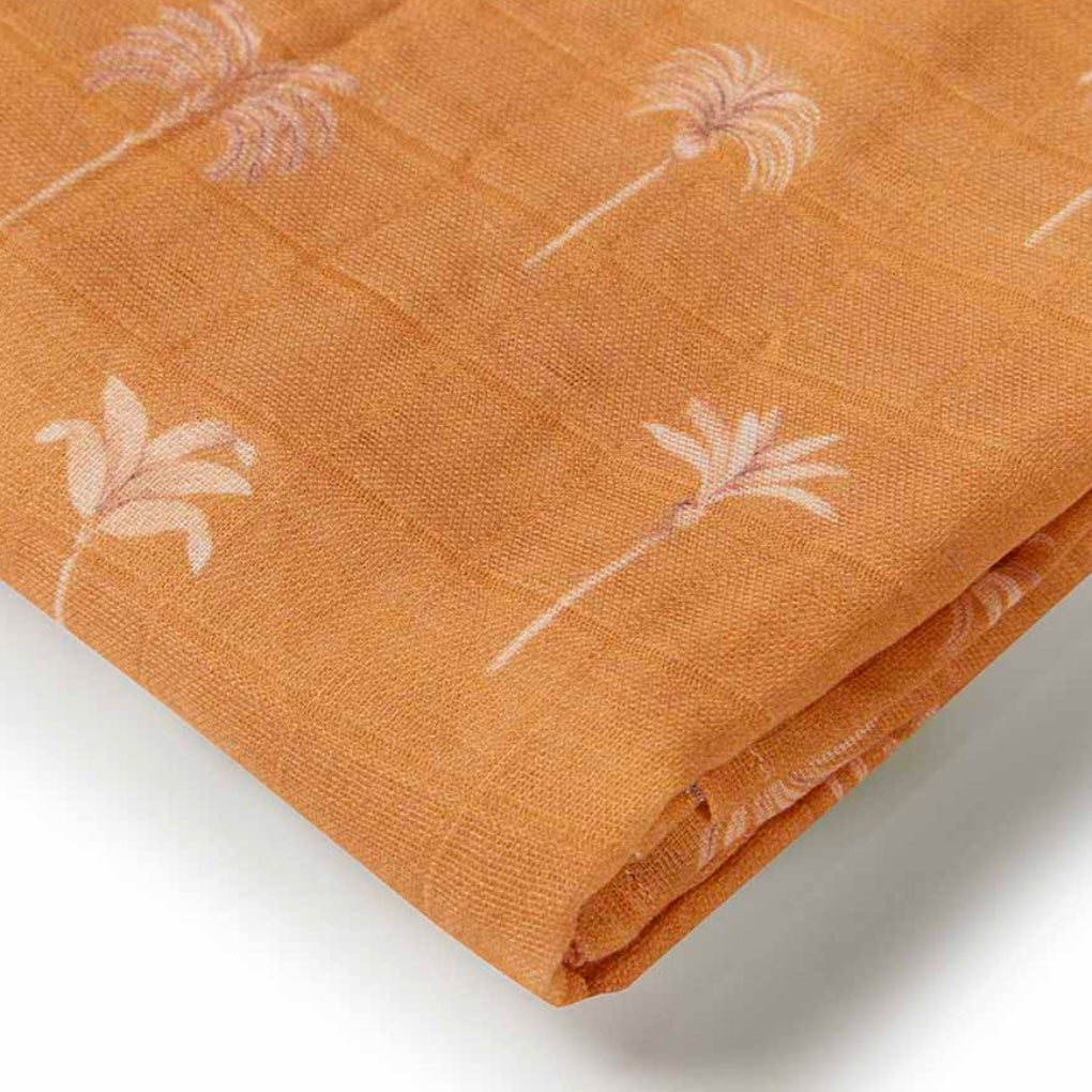 Snuggle Hunny / Muslin Wrap - Bronze Palm