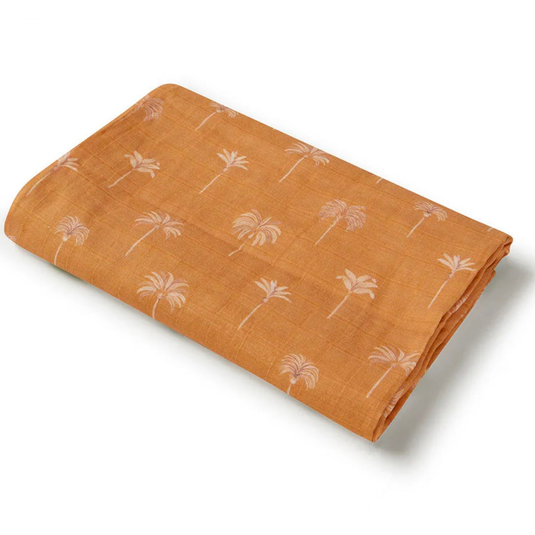 Snuggle Hunny / Muslin Wrap - Bronze Palm