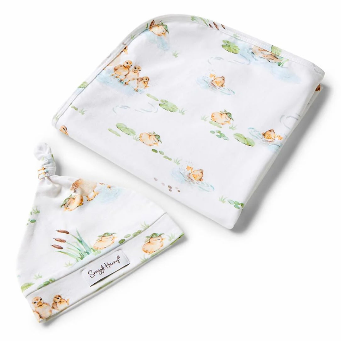 Snuggle Hunny / Jersey Wrap Set - Duck Pond