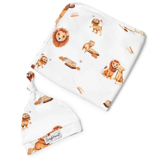 Snuggle Hunny / Jersey Wrap Set - Lion