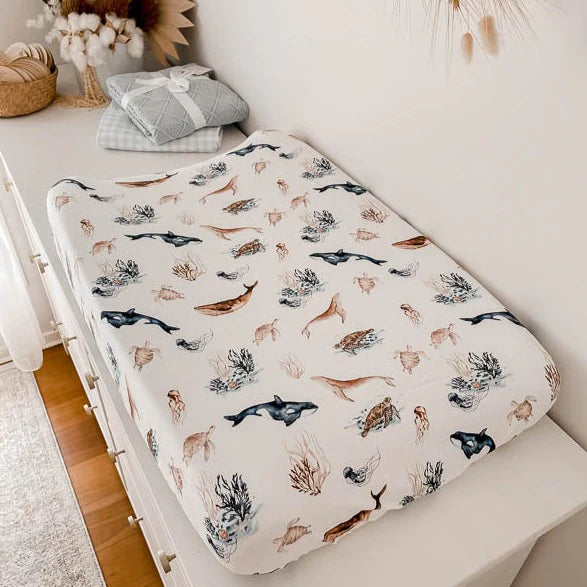 Snuggly Jacks / Bassinet Sheet -Ocean