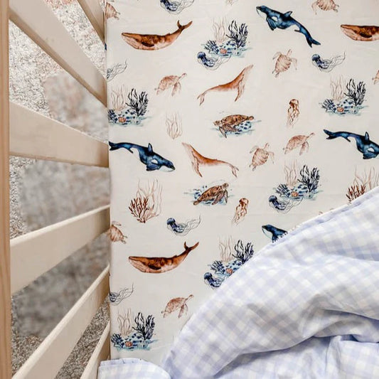 Snuggly Jacks / Cot Sheet - Ocean