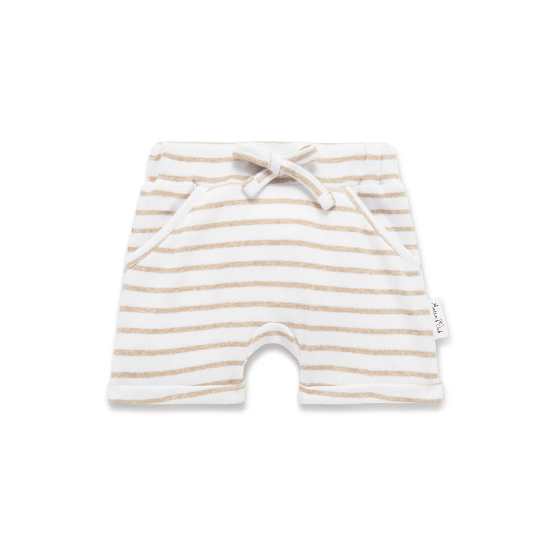 Aster & Oak / Oatmeal Stripe / Rib Harem Shorts