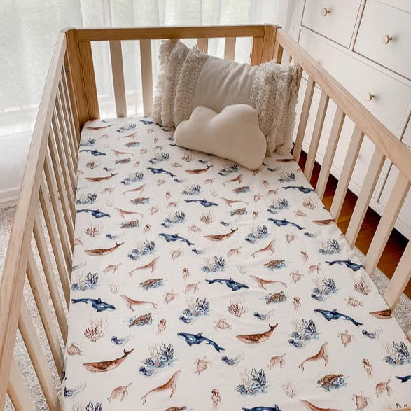 Snuggly Jacks / Cot Sheet - Ocean