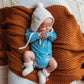 Snuggle Hunny / Bonnet and Booties - Ivory Merino Wool