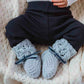 Snuggle Hunny / Bonnet and Booties - Blue Merino Wool