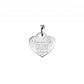 Tiny Treasures / Sterling Silver Flat Heart Pendant with engraved ‘I love you to the moon and back’