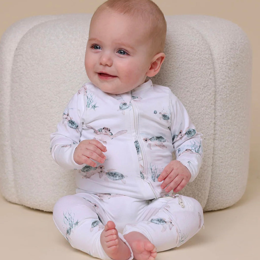 Snuggle Hunny / Snugglesuit Convertible Romper - Turtle