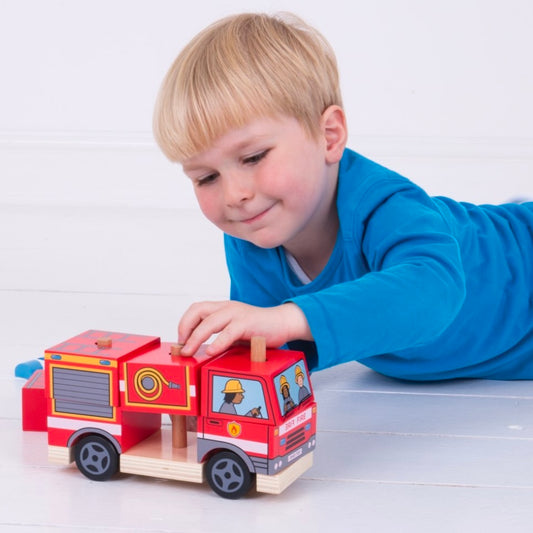 Bigjigs Toys - Stacking Fire Truck