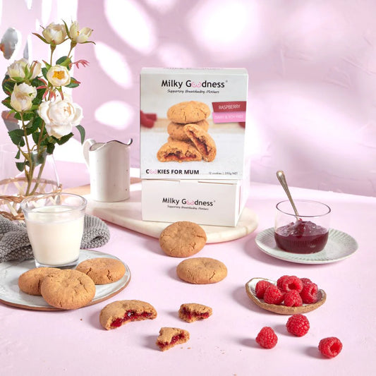 Milky Goodness / Raspberry (Dairy & Soy Free) Lactation Cookies