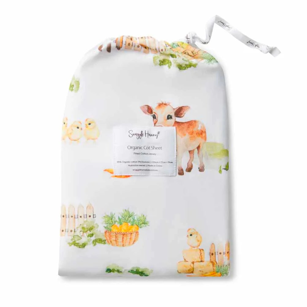 Snuggle Hunny / Farm / Cot Sheet