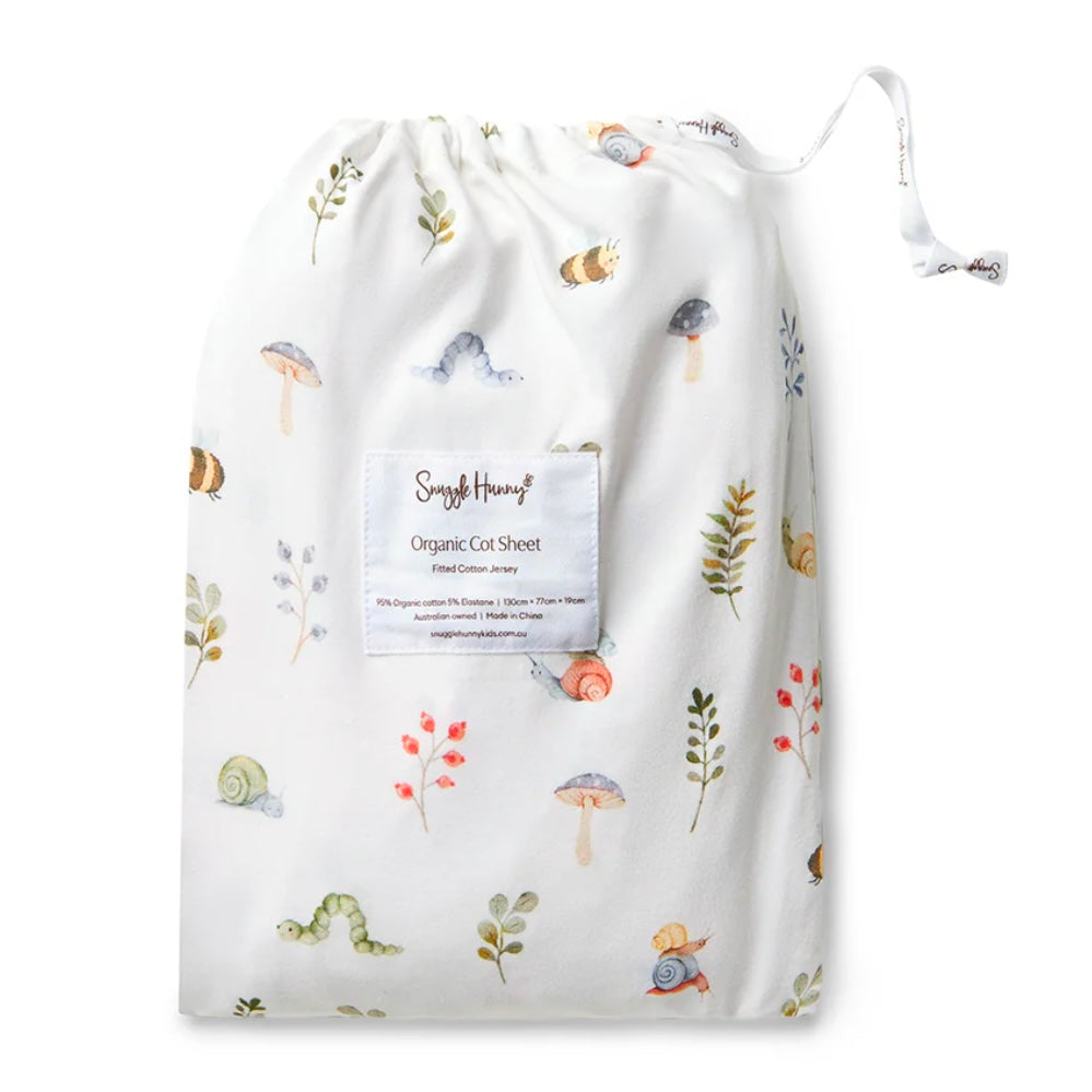 Snuggle Hunny / Cot Sheet - Garden Friends