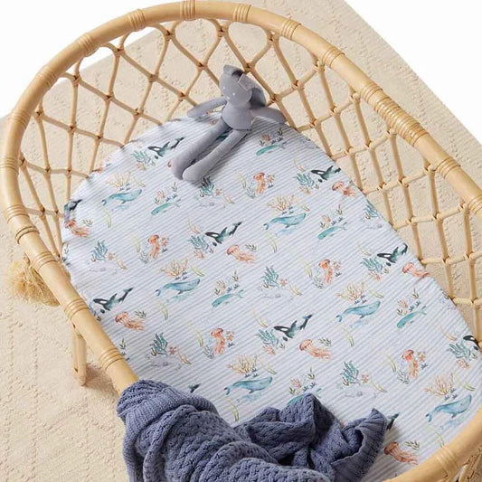 Snuggle Hunny / Bassinet Sheet - Whale