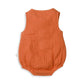 Back Of Tiny twig Bubble Romper Caramel In Colour